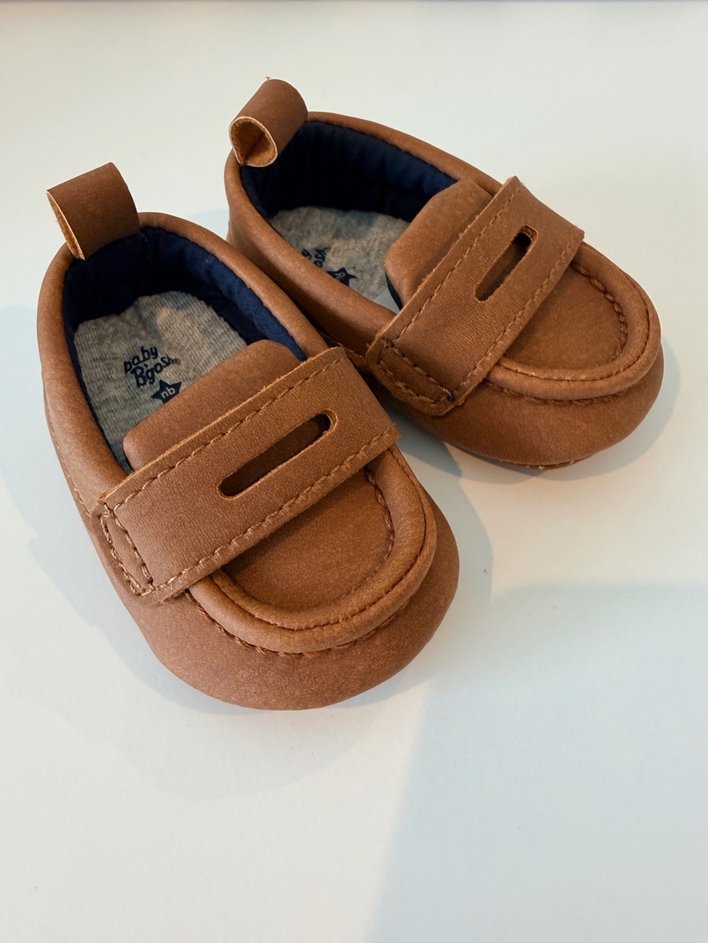 ✨ New Baby Boy Brown Loafer Slip-On Walkers - Newborn ✨